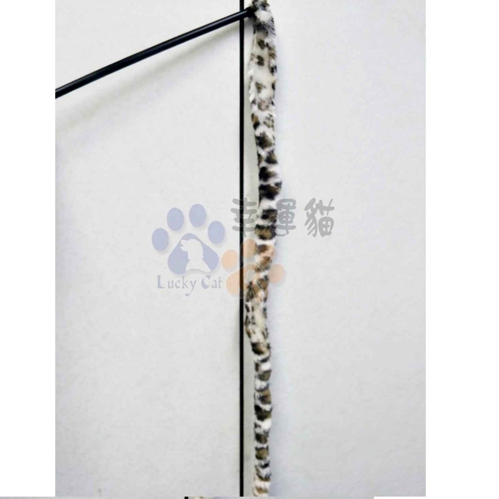 出清商品【幸運貓】布條逗貓棒 豹紋逗貓棒 貓玩具 互動玩具 寵物玩具-細節圖3