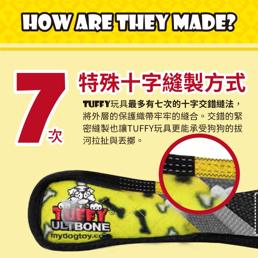 【幸運貓】TUFFY 拉扯拔河玩具-經典基本款- 耐咬圈圈/耐咬齒輪 寵物玩具 狗玩具-細節圖3