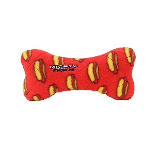 【幸運貓】MIGHTY 2-IN-1 系列 甜甜圈 球球 骨頭  閃電橘/皇冠藍/獨角獸黃/熱狗紅 狗狗玩具 寵物玩具-規格圖8