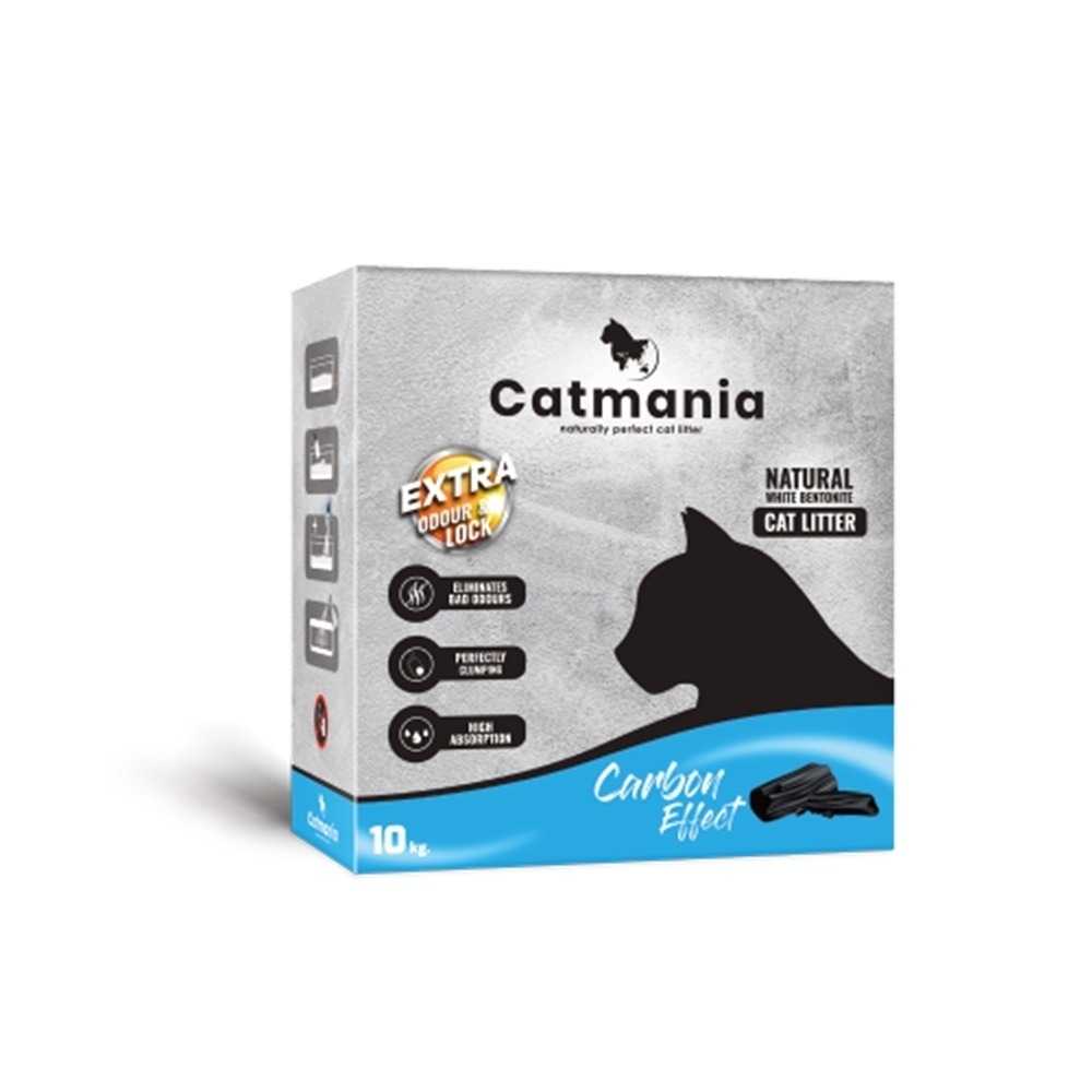 現貨【幸運貓】卡曼尼亞 catmania 速凝白砂 貓砂 礦砂 薰衣草 活性碳 盒裝 10KG-細節圖3