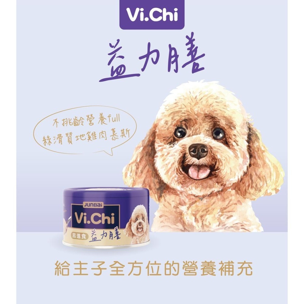 【幸運貓】Vi.Chi 維齊 益力膳 犬餐罐 貓餐罐 80g 雞肉 雞肉南瓜 貓罐頭 狗罐頭 低磷 低鈉 無穀 幼犬-細節圖3