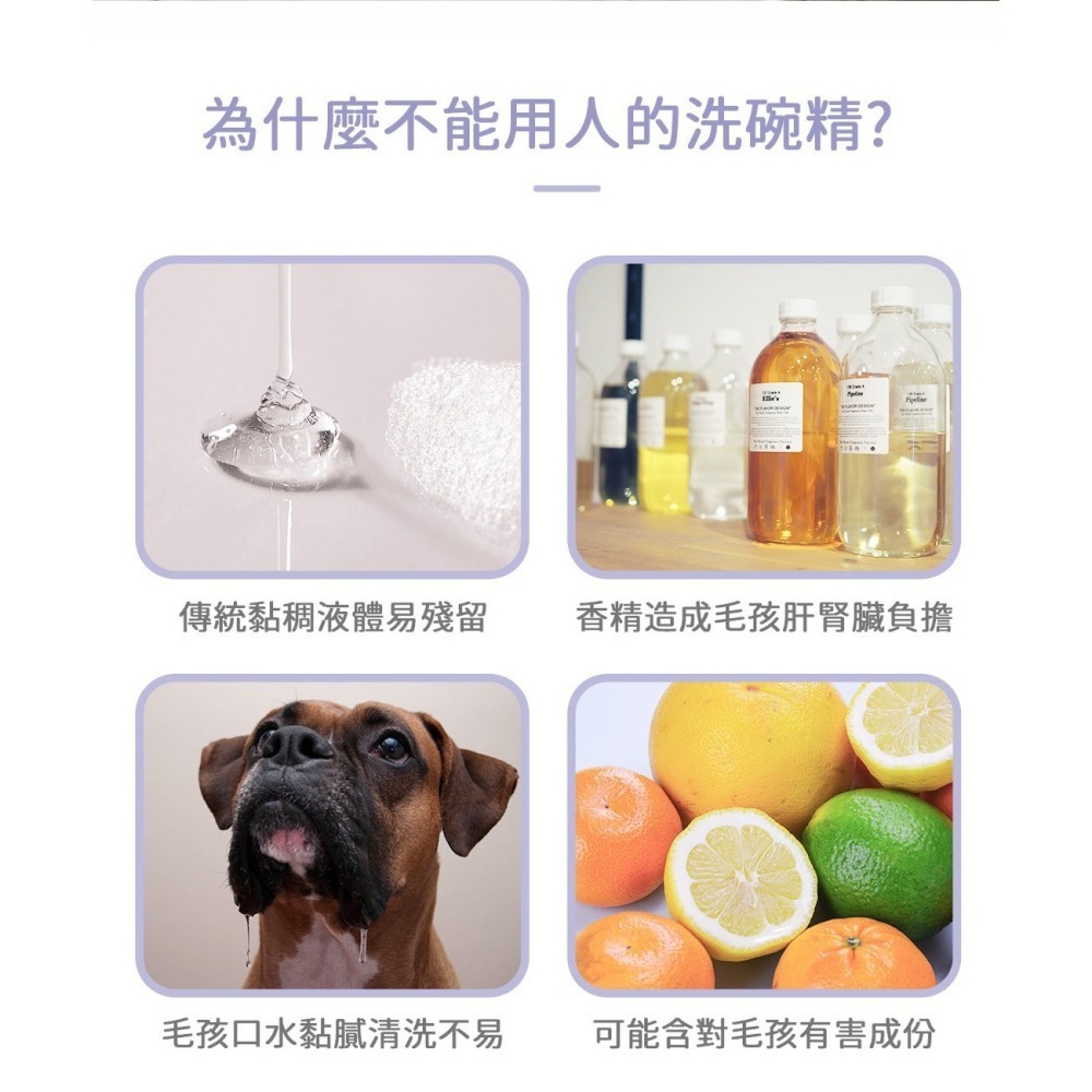 【幸運貓】 黃金盾 寵物食器專用洗滌慕斯 洗碗 500ml-細節圖3