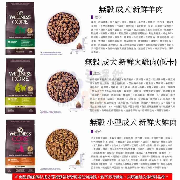 【幸運貓】寵物健康 CORE® 無穀狗飼料 4磅 火雞肉 羊肉 深海魚 成犬 幼犬 熟齡犬 小型犬-細節圖3