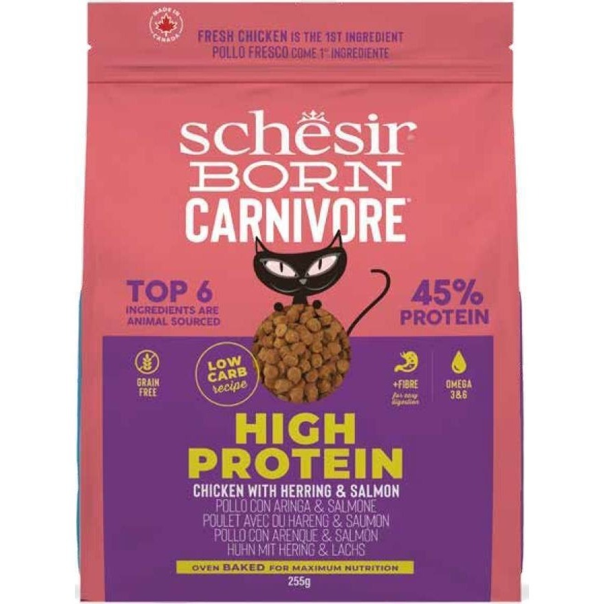 嚐鮮價$199【幸運貓】 Schesir 鮮時 低碳水無穀成貓乾糧 貓飼料 無穀貓飼料 無穀飼料 鯡魚 鮭魚 雞肉 蛋-規格圖4