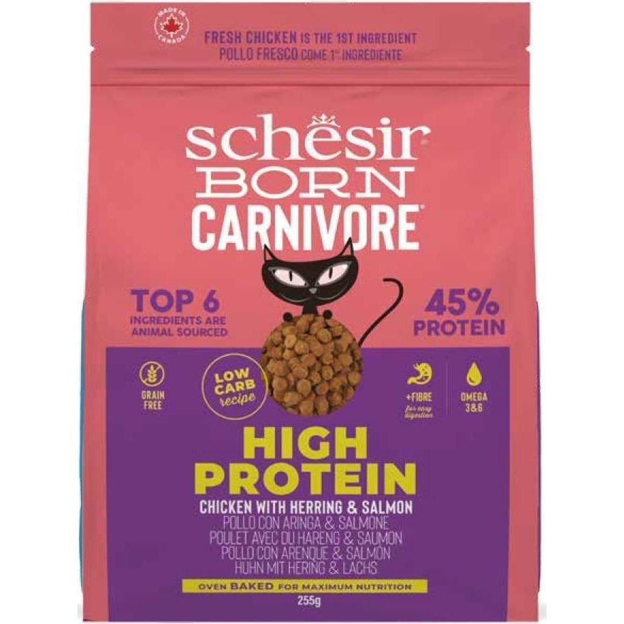 嚐鮮價$199【幸運貓】 Schesir 鮮時 低碳水無穀成貓乾糧 貓飼料 無穀貓飼料 無穀飼料 鯡魚 鮭魚 雞肉 蛋-規格圖4