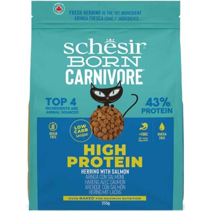 嚐鮮價$199【幸運貓】 Schesir 鮮時 低碳水無穀成貓乾糧 貓飼料 無穀貓飼料 無穀飼料 鯡魚 鮭魚 雞肉 蛋-規格圖4