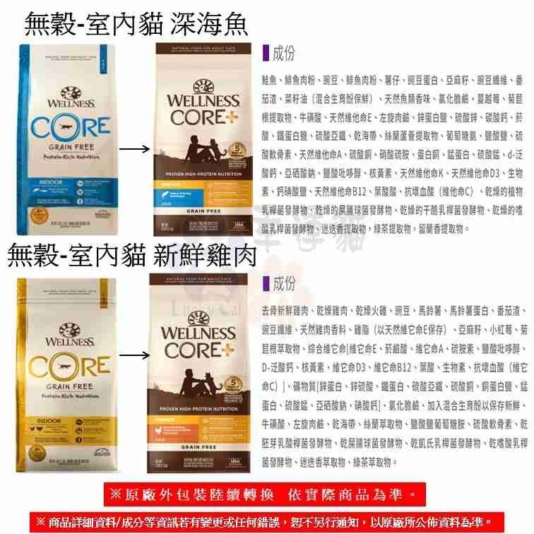 【幸運貓】WELLNESS CORE 無穀系列 貓飼料 雞肉 火雞肉 鴨肉 深海魚 化毛 體重控制 寵物健康-細節圖6