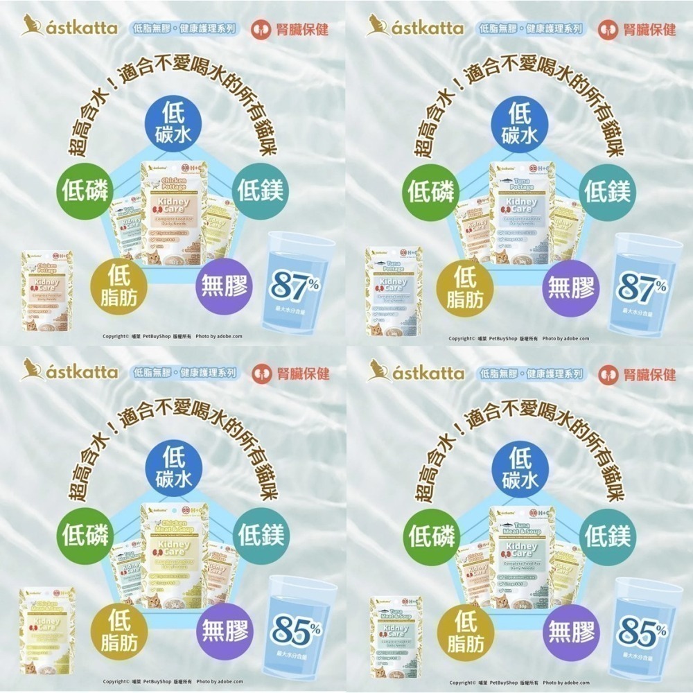 【幸運貓】 冰島 astkatta 低磷貓主食餐包 50g 鮮燉雞肉 鮪魚 肉絲 肉泥 貓主食包 肉絲包 補水餐包-細節圖7