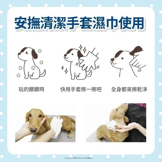 【幸運貓】本田洋行 HONDA YOKO 清潔安撫雙效手套濕巾 10入 貓用 犬用 無香 濕紙巾 濕巾 日本原裝進口-細節圖9