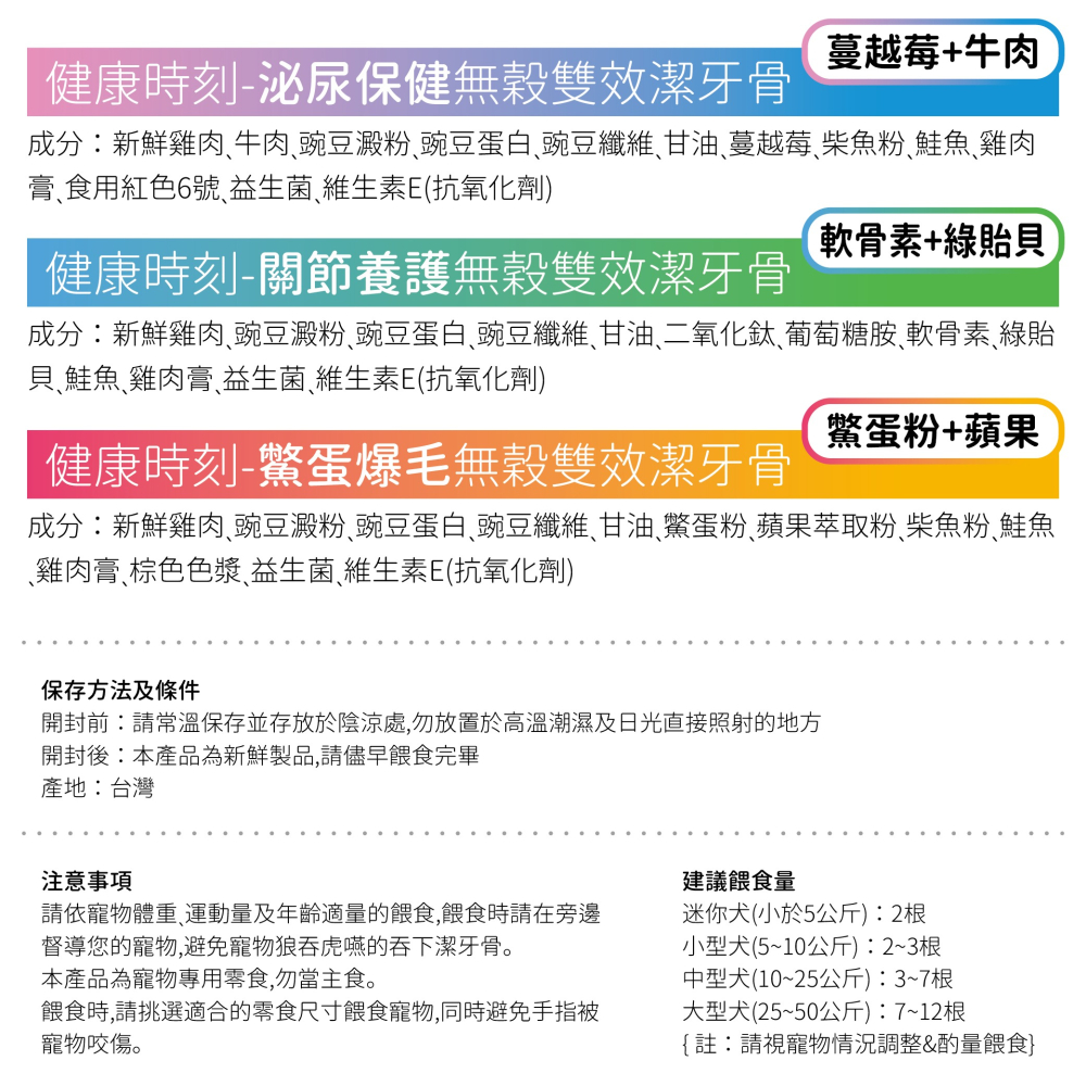 【幸運貓】健康時刻 全犬種潔牙骨 起司/雞肉/蝦紅素/葉綠素/鱉蛋爆毛/關節養護/泌尿保健-細節圖4