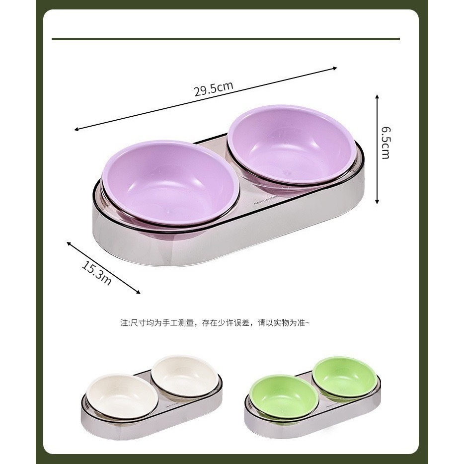 【幸運貓】 寵物雙碗 寵物碗 飼料碗 水碗 狗碗 貓碗 狗飼料碗 貓飼料碗-細節圖3