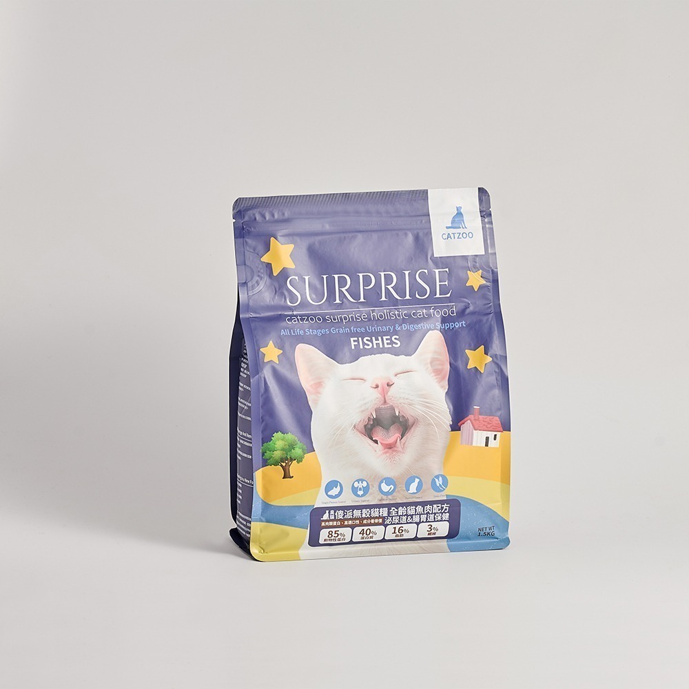 【幸運貓】 臭貓動物園 傻派貓飼料 (雞肉/魚肉) 傻派貓糧 貓咪飼料 貓飼料 貓糧 挑嘴貓飼料 高肉量貓飼料 臭貓-規格圖7