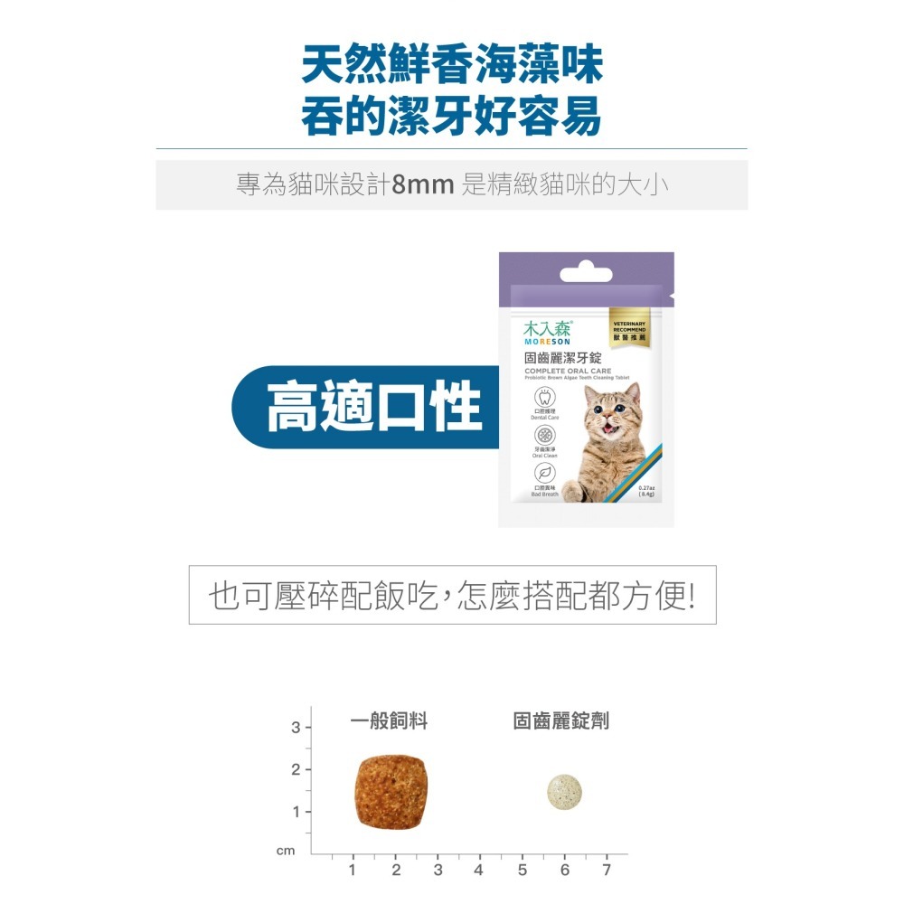 滿額贈飼料【幸運貓】木入森 貓咪固齒麗潔牙錠 ｜貓咪潔牙錠｜改善口腔環境｜控制牙垢 消除貓咪口腔異味-細節圖5