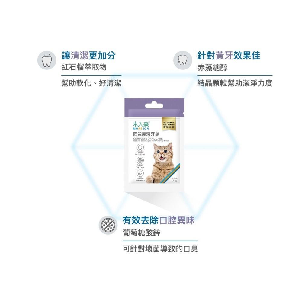 滿額贈飼料【幸運貓】木入森 貓咪固齒麗潔牙錠 ｜貓咪潔牙錠｜改善口腔環境｜控制牙垢 消除貓咪口腔異味-細節圖9