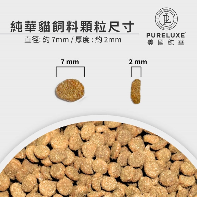【幸運貓】 純華 PURELUXE  無穀貓飼料 鮮雞 成貓 火雞 室內貓 高齡 長毛貓 扁臉貓-細節圖2