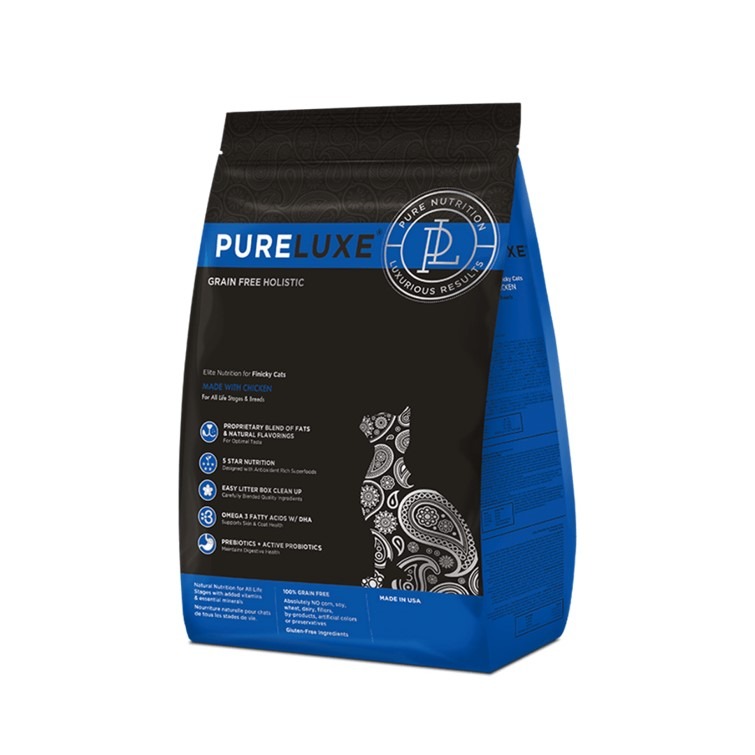 【幸運貓】 純華 PURELUXE  無穀貓飼料 鮮雞 成貓 火雞 室內貓 高齡 長毛貓 扁臉貓-規格圖4