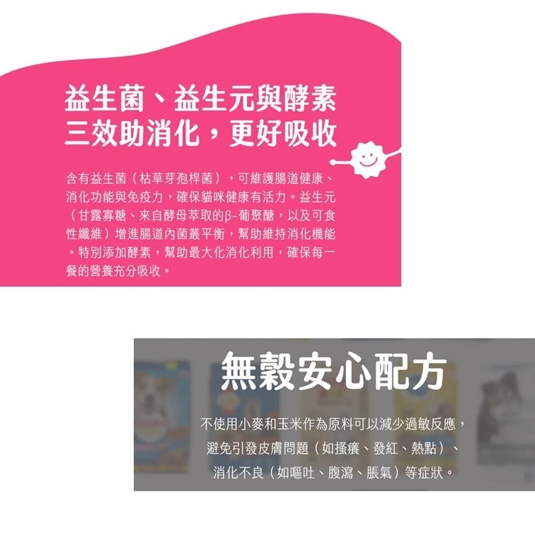 【幸運貓】 Eries 伊瑞思｜ 1kg  益生菌酵素無穀貓糧 雞肉/鮪魚 貓飼料-細節圖4