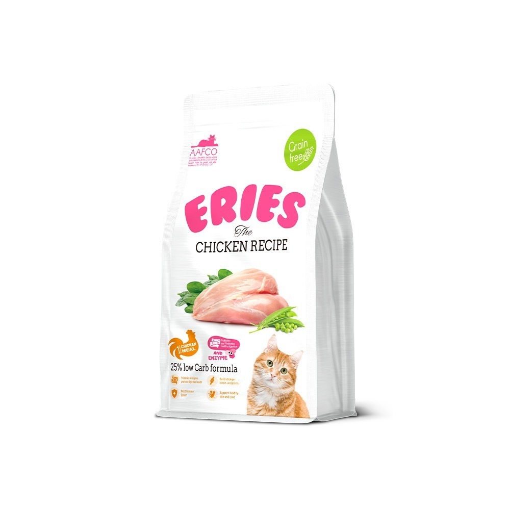 【幸運貓】 Eries 伊瑞思｜ 1kg  益生菌酵素無穀貓糧 雞肉/鮪魚 貓飼料-規格圖8