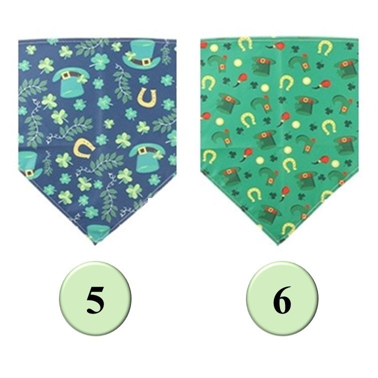 【幸運貓】寵物美容巾 三角巾 幸運草系列 口水巾-細節圖5