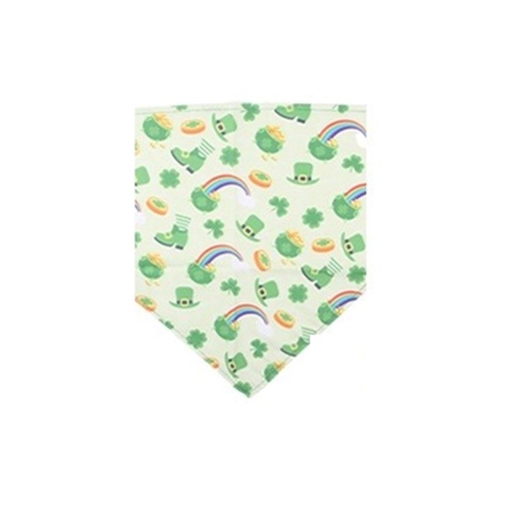 【幸運貓】寵物美容巾 三角巾 幸運草系列 口水巾-規格圖5