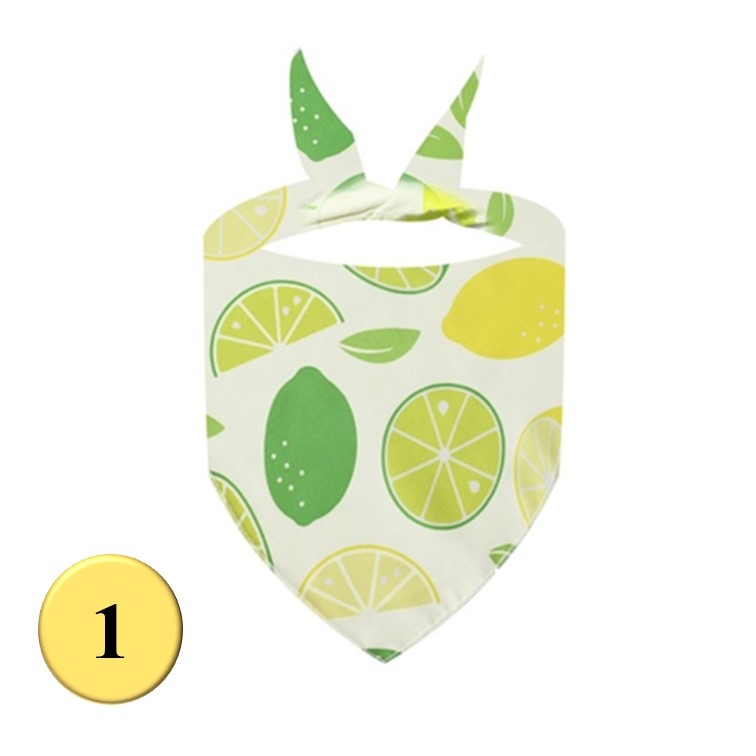 【幸運貓】寵物美容巾 夏日水果系列 三角巾 口水巾-規格圖4