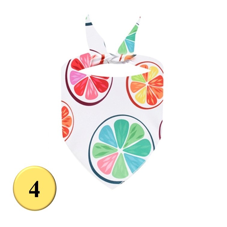 【幸運貓】寵物美容巾 夏日水果系列 三角巾 口水巾-規格圖4