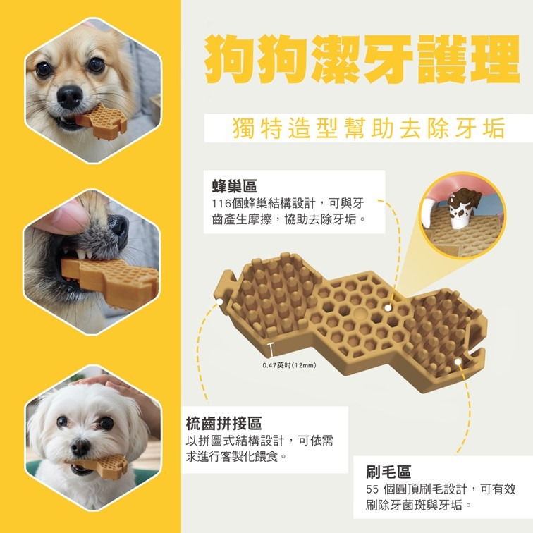 【幸運貓】沛特拉醫生 蜂巢潔牙餅 狗狗潔牙餅 犬潔牙餅 鮭魚 蜂蜜 狗狗零食-細節圖2