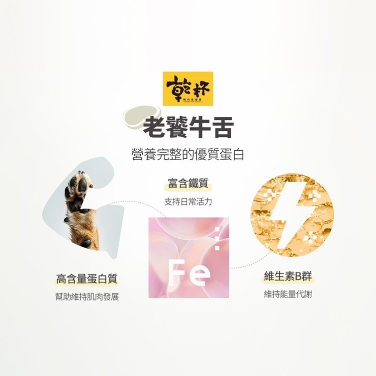 【幸運貓】 毛毛咪呀X毛孩乾杯 牛舌燕麥角切60g 寵物零食  狗零食 狗零嘴-細節圖6