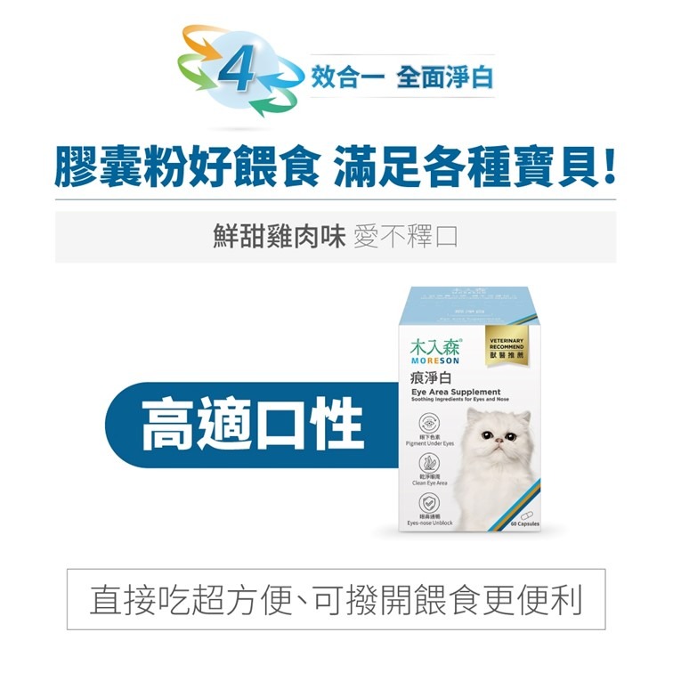 【幸運貓】 木入森 貓咪痕淨白 (30顆)｜貓咪眼睛保健食品｜金盞花 離胺酸｜針對貓流眼淚 貓淚痕-細節圖5