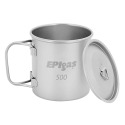 「自己有用才推薦」EPIgas 單層 鈦金屬馬克杯 鈦鋼杯 鈦杯 附杯蓋 T-8117 HikeR Light 鈦湯匙-規格圖5