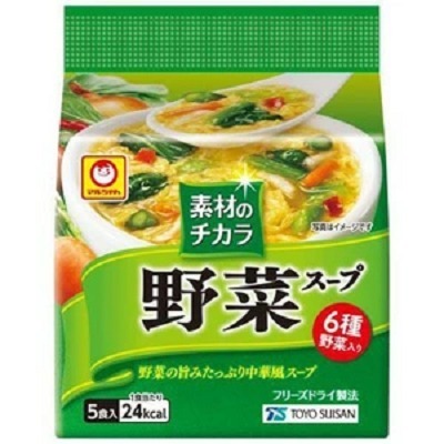 現貨 日本東洋水產 FD凍乾蛋花湯 (5入) | 登山輕量化 露營湯品 即食沖泡湯 舞菇/野菜/海帶 防災食品 宵夜-規格圖2