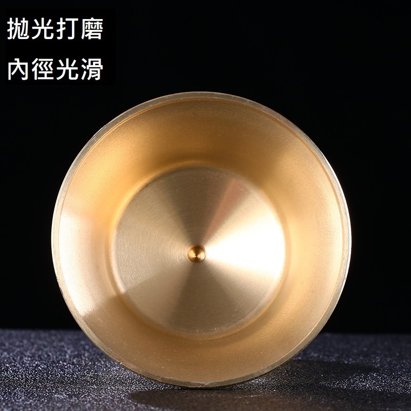 【現貨】泰國佛牌專用酥油燈座：拉胡(黑)/澤度金(黃)供奉首選。黃銅琉璃水晶質感燈座｜適配4小時酥油燈、蠟燭、古曼狐仙供-細節圖3