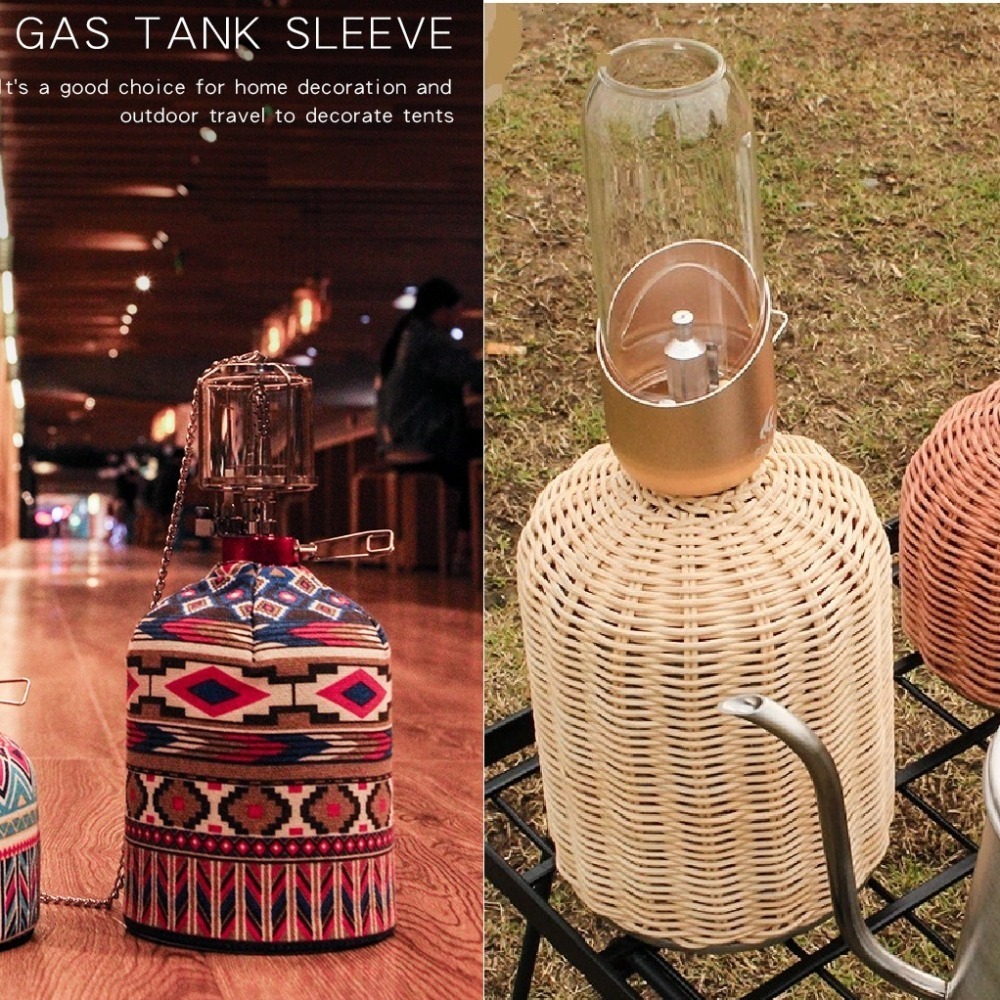 【露營美學】高山瓦斯罐保護套｜多款材質(皮革/金屬/藤編) 扁氣罐防撞套 適用 Snow Peak 鹿牌 盧美爾-細節圖2