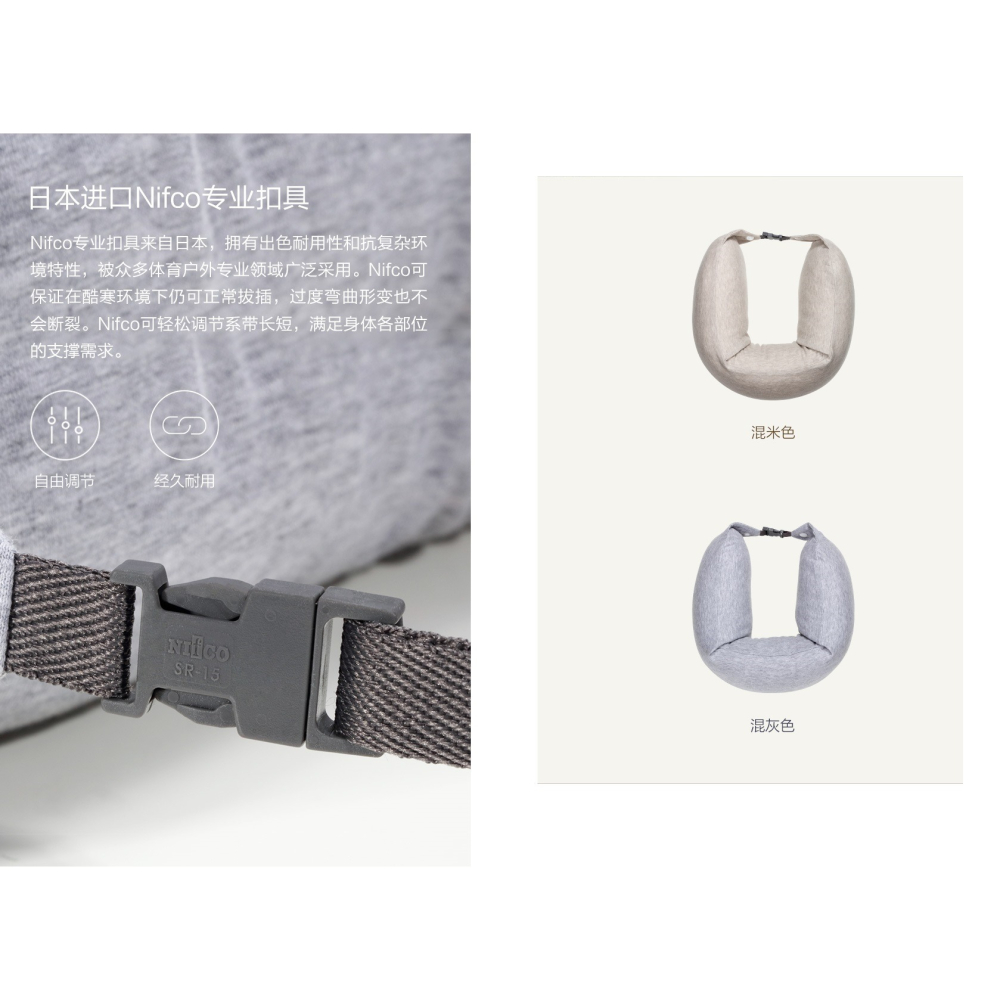 【現貨】小米 8H 多功能護頸枕 U1：泰國天然乳膠填充。U型枕、午睡枕、辦公室靠墊｜小米米家 8H 護頸枕、旅行飛機枕-細節圖6