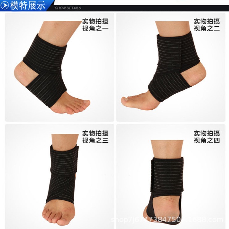 「自己有用才推薦」纏繞式護踝 運動 護踝 高彈性布料 魔鬼氈 護具 扭傷防護 固定腳踝 加壓 透氣 雨鞋 彈性繃帶-細節圖10