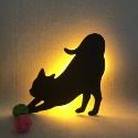 「自己有用才推薦」可愛貓咪造型 壁燈 剪影燈 CAT WALL LIGHT 造型燈 裝飾 小夜燈 聲控燈 可USB供電-規格圖5