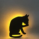 「自己有用才推薦」可愛貓咪造型 壁燈 剪影燈 CAT WALL LIGHT 造型燈 裝飾 小夜燈 聲控燈 可USB供電-規格圖5