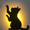 「自己有用才推薦」可愛貓咪造型 壁燈 剪影燈 CAT WALL LIGHT 造型燈 裝飾 小夜燈 聲控燈 可USB供電-規格圖5