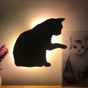 「自己有用才推薦」可愛貓咪造型 壁燈 剪影燈 CAT WALL LIGHT 造型燈 裝飾 小夜燈 聲控燈 可USB供電-規格圖5