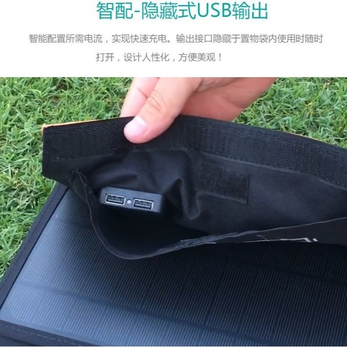 【現貨】21W 高效率太陽能充電板 5V3.5A：登山縱走、露營防災專用。輕量摺疊快充、單晶矽高效轉化｜手機/行動電源-細節圖5