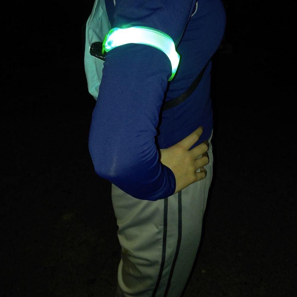 LED 手臂燈 發光手環 跑步燈 警示燈 夜跑 慢跑 路跑 夜騎 媽祖遶境 發光項圈 運動安全燈 腳踏車燈 [送電池]-細節圖2
