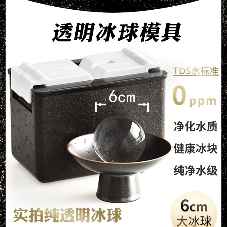 【現貨】透明冰球製冰盒：日本DOSHISHA 同廠製造。無氣泡老冰、專業級 6cm 大冰球｜威士忌專用冰球模具、不留雜質-細節圖2