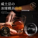 【現貨】透明冰球製冰盒：日本DOSHISHA 同廠製造。無氣泡老冰、專業級 6cm 大冰球｜威士忌專用冰球模具、不留雜質-規格圖8