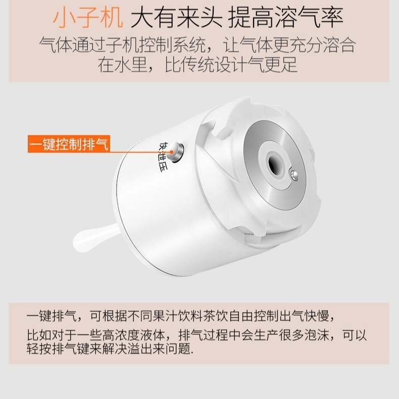 【超值全配組】家用氣泡水機｜1機1氣瓶2水瓶 蘇打水機 汽水機 免插電 氣泡機 懶人必備 快速出氣-細節圖3