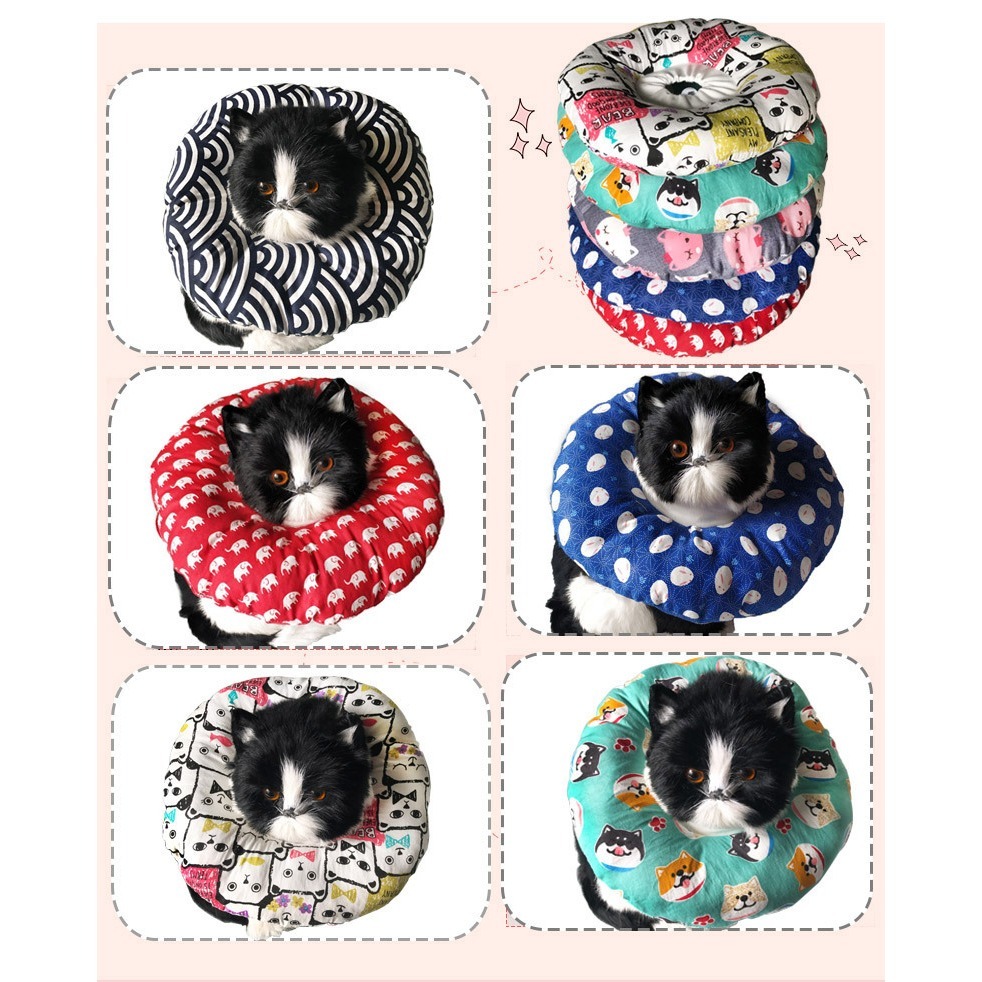 【現貨】寵物頭套 伊莉莎白圈｜防舔防咬 貓咪項圈 狗狗頸圈 術後防護 軟布/透氣不擋視線 絕育/美容必備-細節圖2