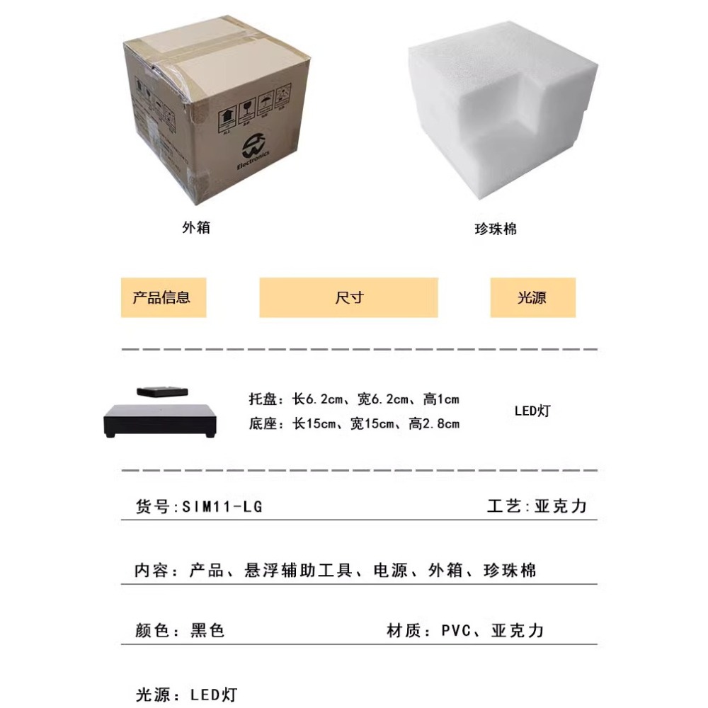 【現貨】磁懸浮展示架 360度自動旋轉：黑科技反重力展示台。直播拍賣神器、專櫃櫥窗布置、收銀台吸睛擺設｜磁浮商品架 珠寶-細節圖7