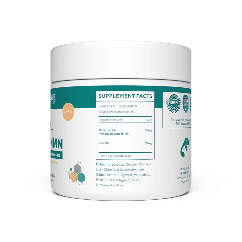 現貨 美國 Renue Pet NMN 貓用 脂質體 60顆 | 補充NAD+ 老貓保健 腎臟保養 活力 DNA修復-細節圖5