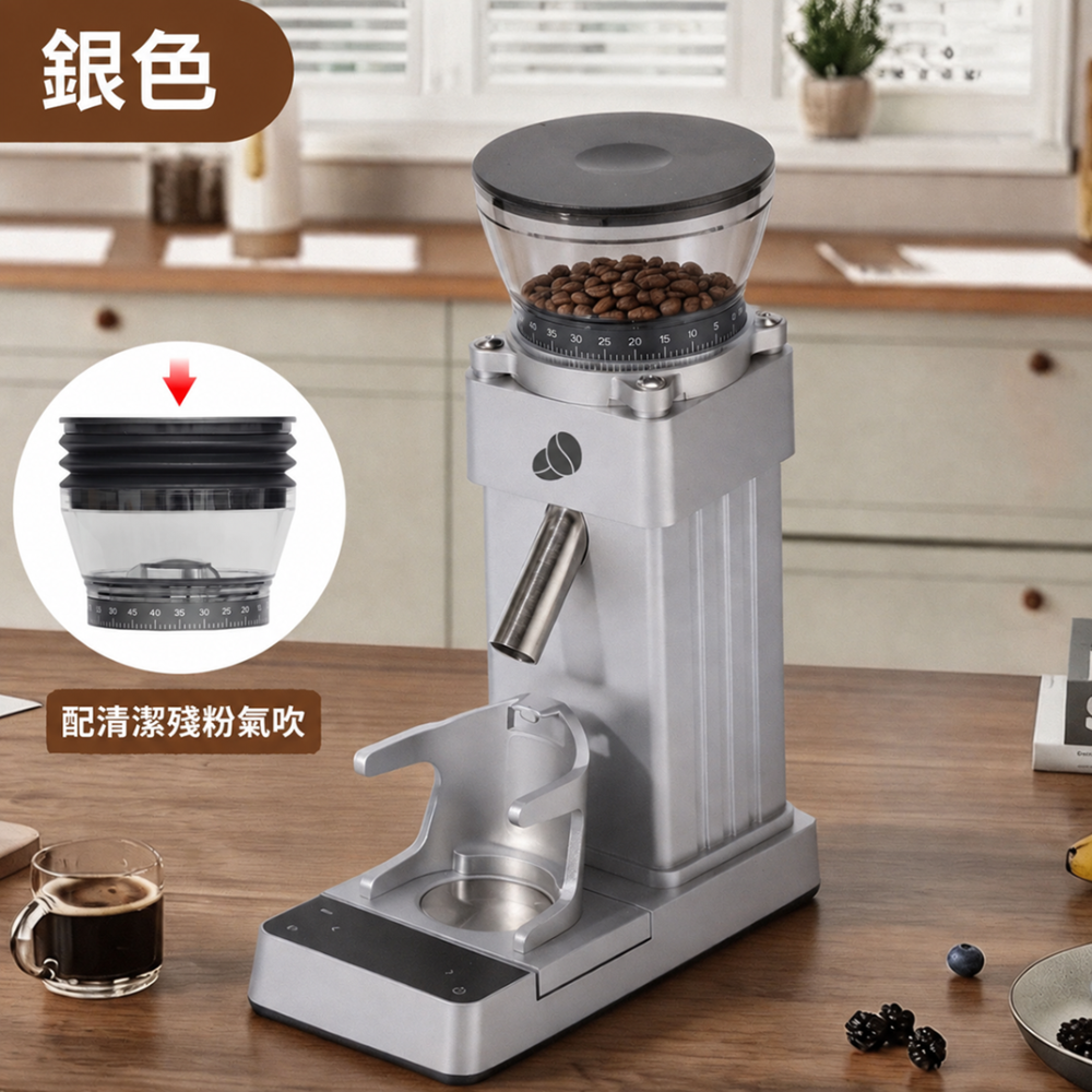 銀色+殘粉清潔拍粉器