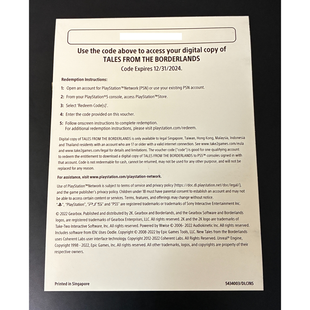 邊緣禁地傳說 下載碼 PS5 Tales from the Borderlands-細節圖2
