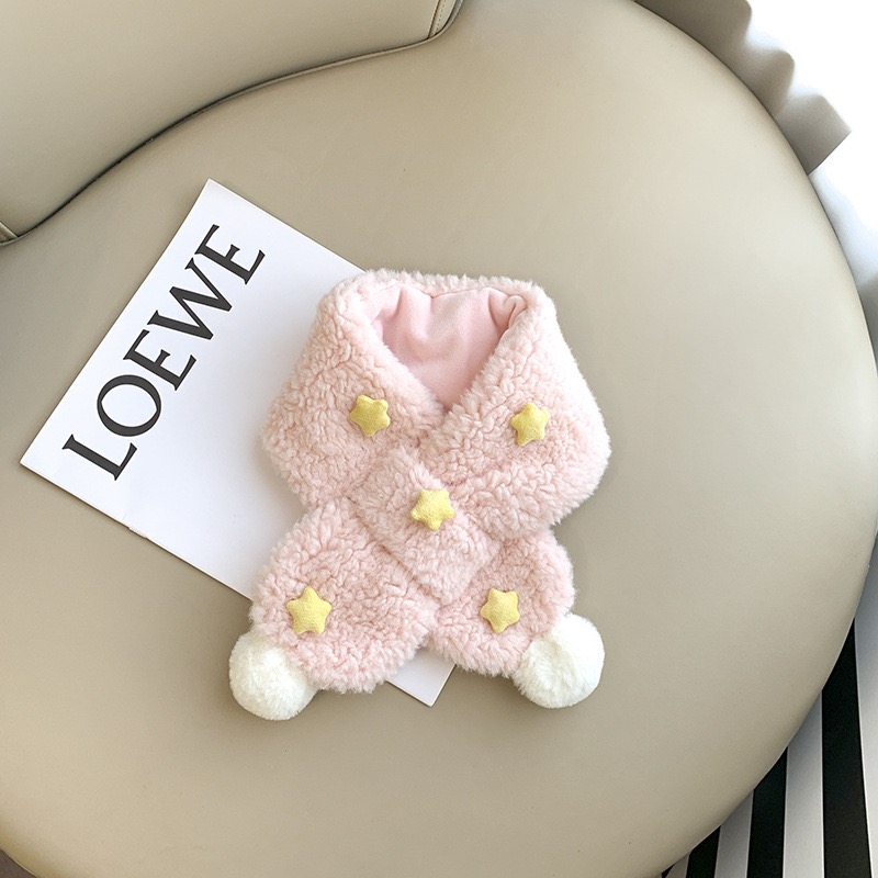 淘樂比奶粉，兒童保暖圍巾，兒童星星交叉圍巾，保暖脖圍-規格圖4